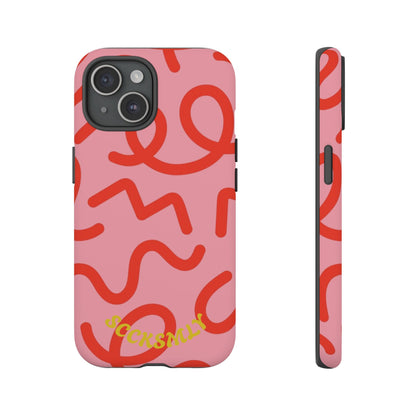 Red Candy Swirls Tough Case for Apple