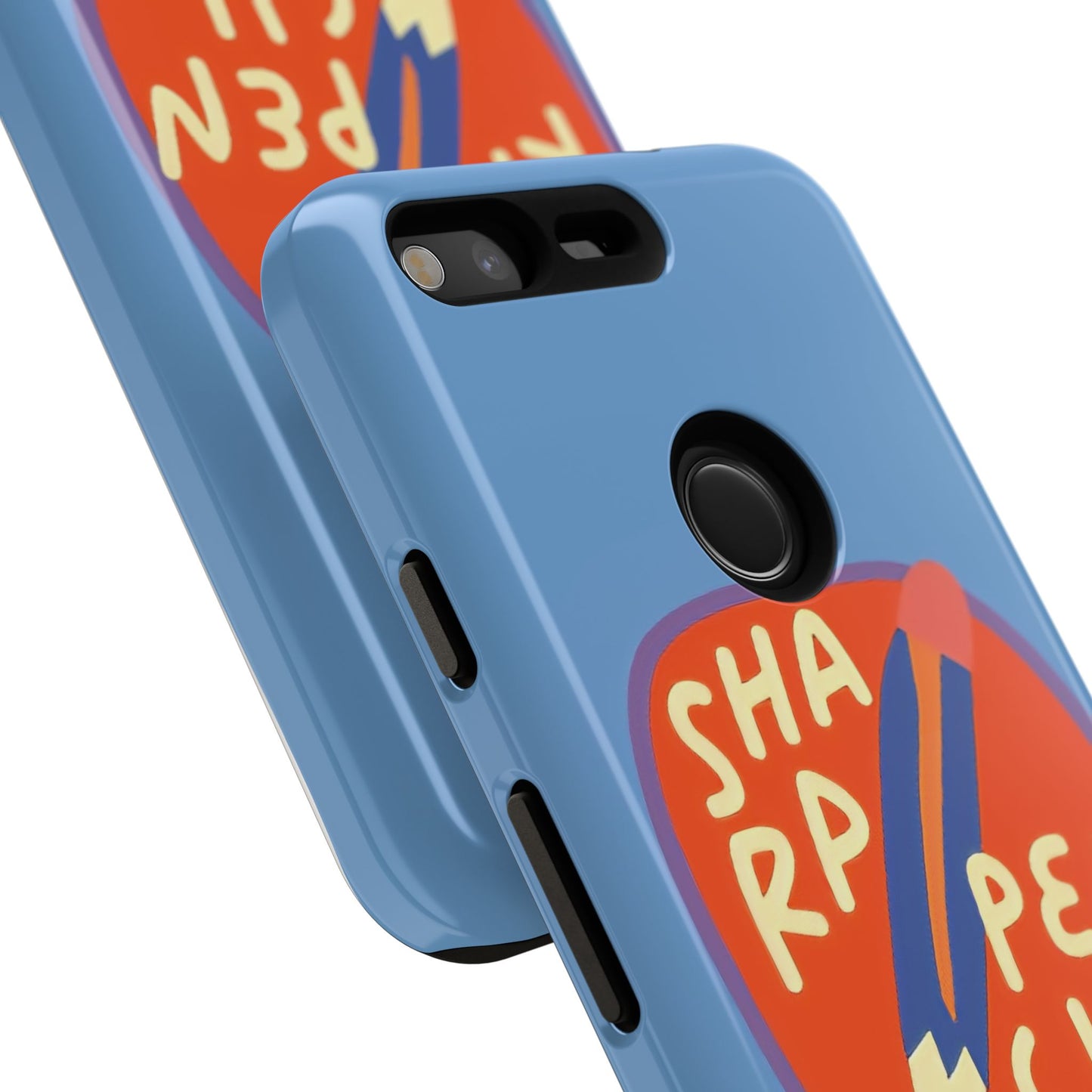 Blue "SHARPEN PENCIL" Tough Phone Case for Google Pixel