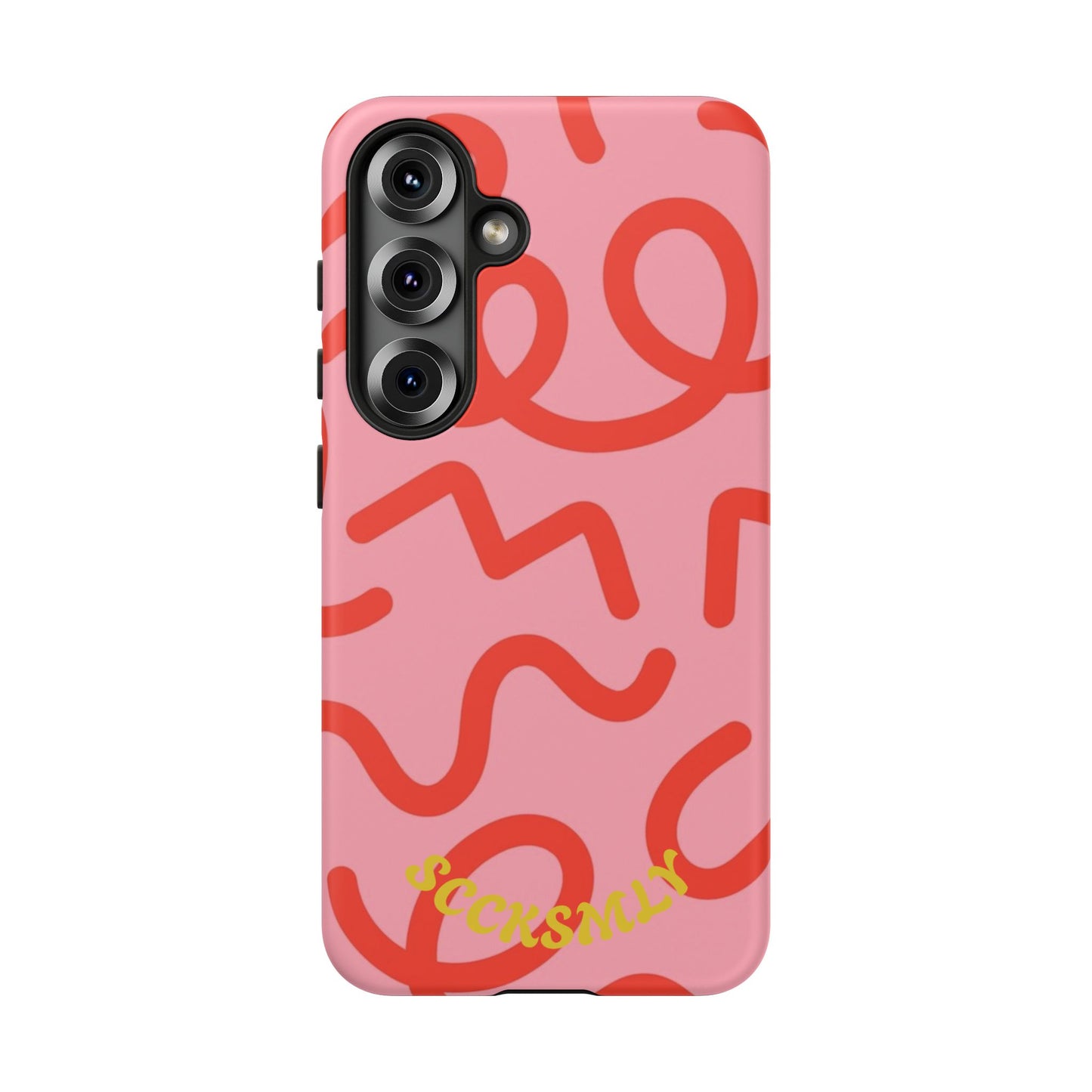Red Candy Swirls Tough Phone Case for Samsung