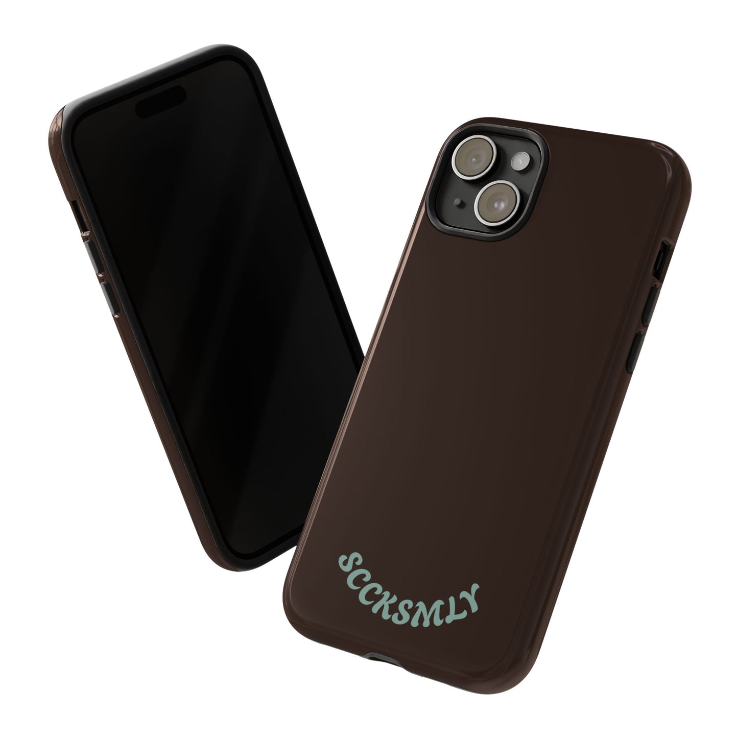 SOLID Espresso Mint Tough Phone Case for Apple