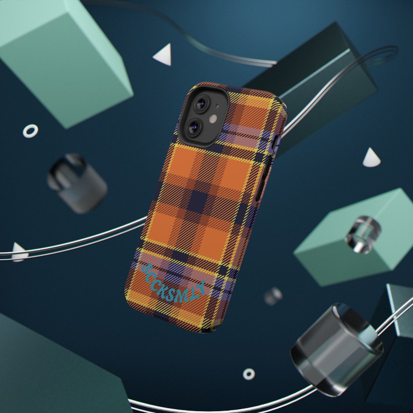 Orange Sickle Plaid  Phone Case for Apple