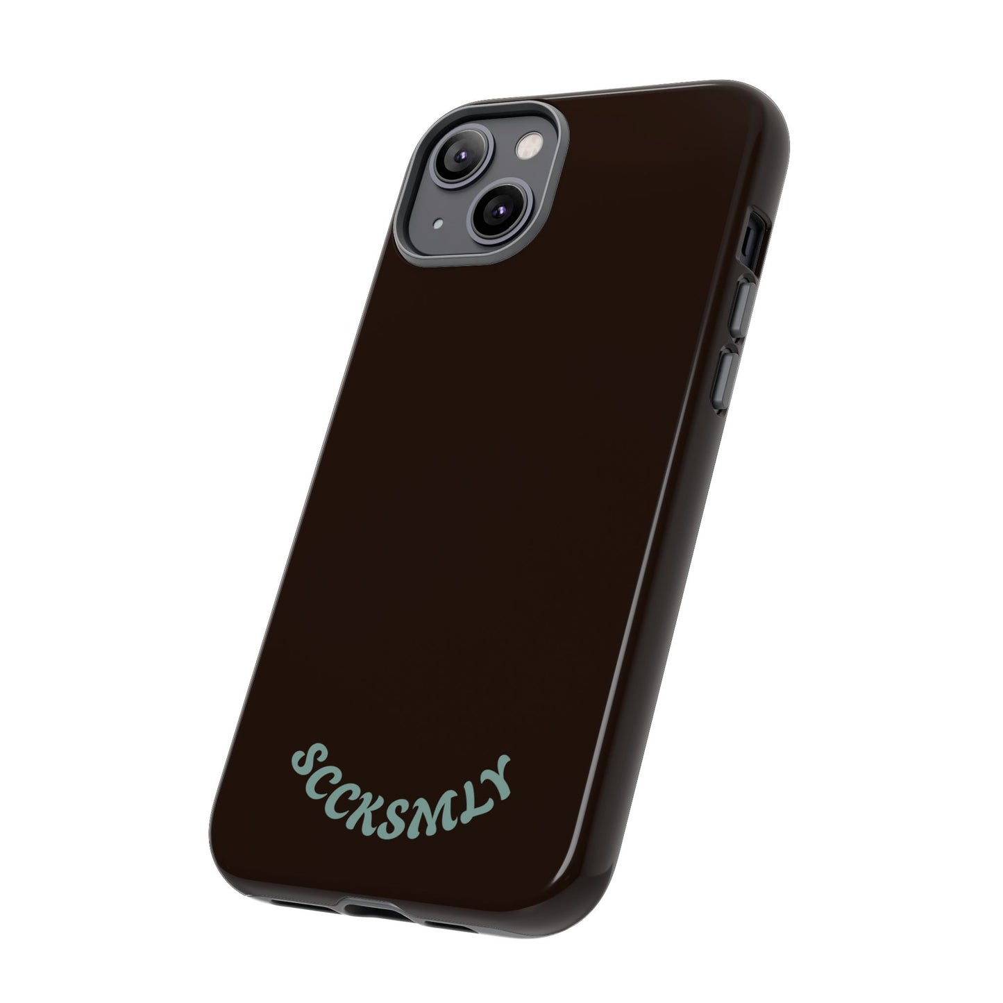 SOLID Espresso Mint Tough Phone Case for Apple