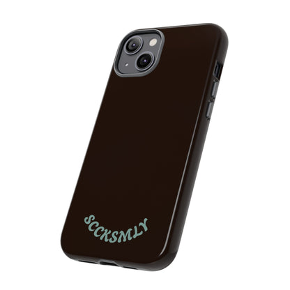 SOLID Espresso Mint Tough Phone Case for Apple