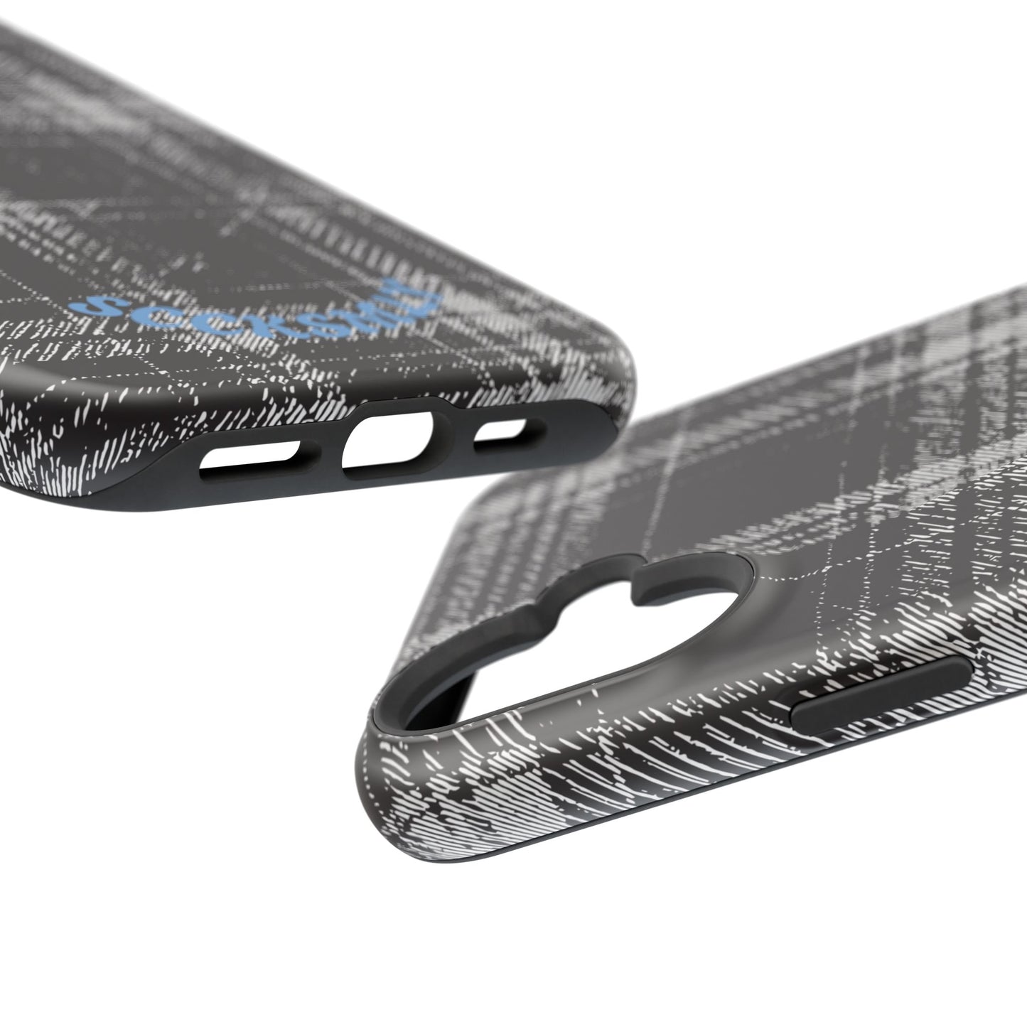 Smoky Grungy Plaid Phone Case for Apple