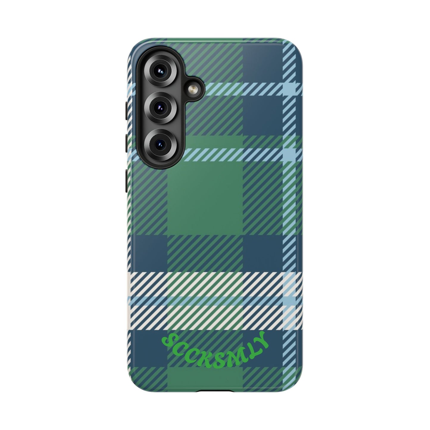 Earth and Sky Plaid Tough Phone Case for Samsung