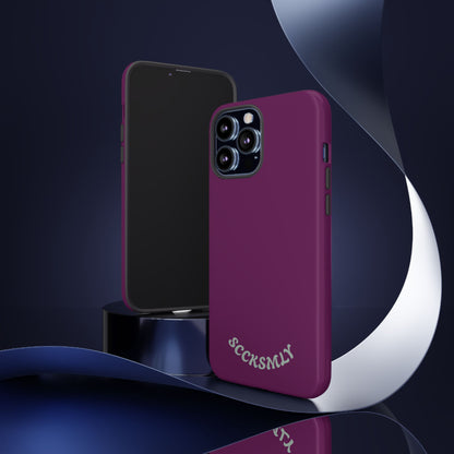 SOLID Amethyst Matte Tough Phone Case for Apple