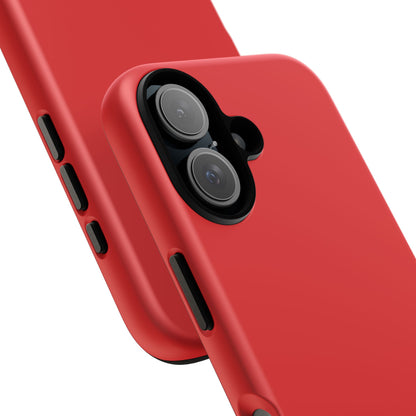SOLID Screaming Red Tough Case for Apple