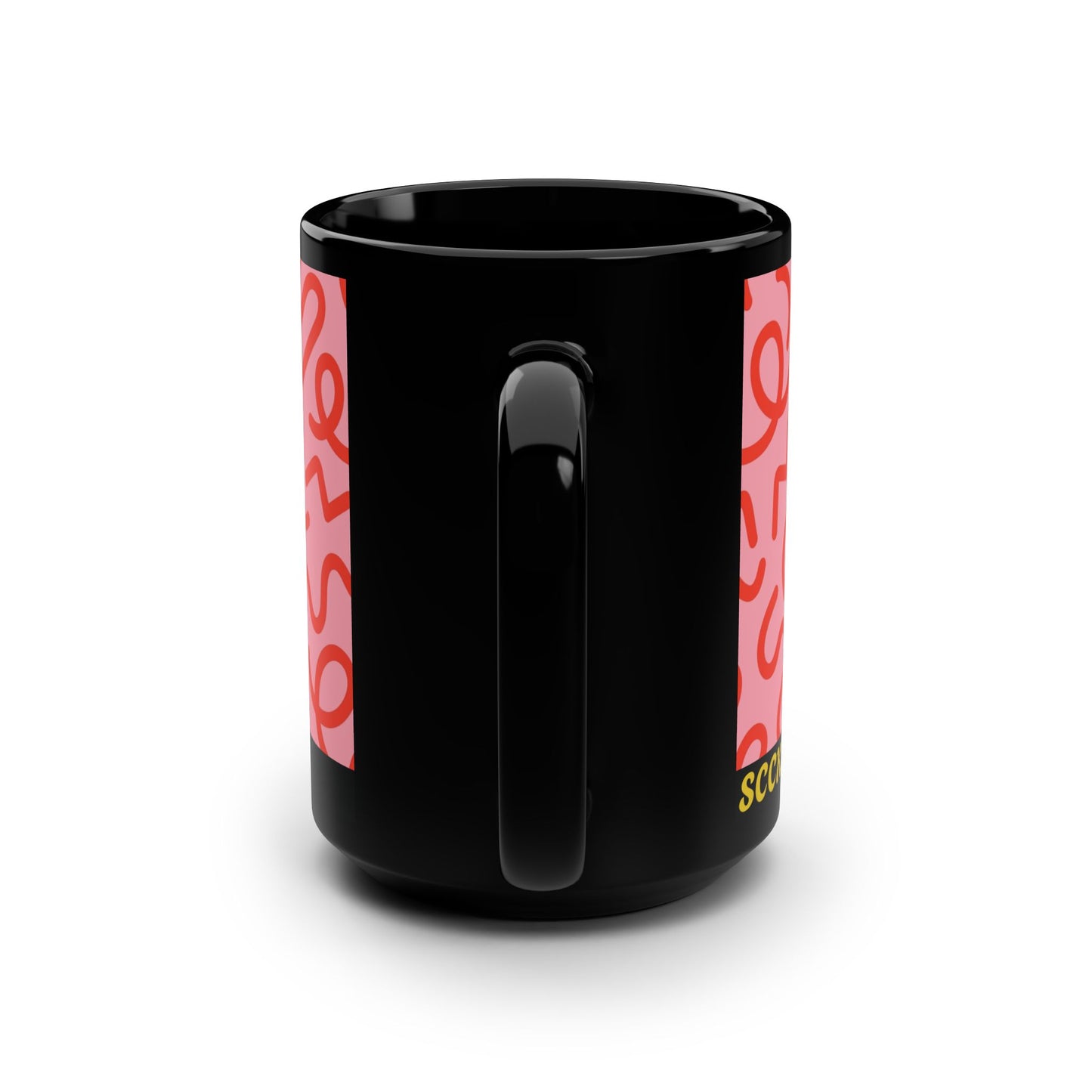 Mug Red Candy Swirls 15 oz — Black