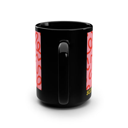 Mug Red Candy Swirls 15 oz — Black