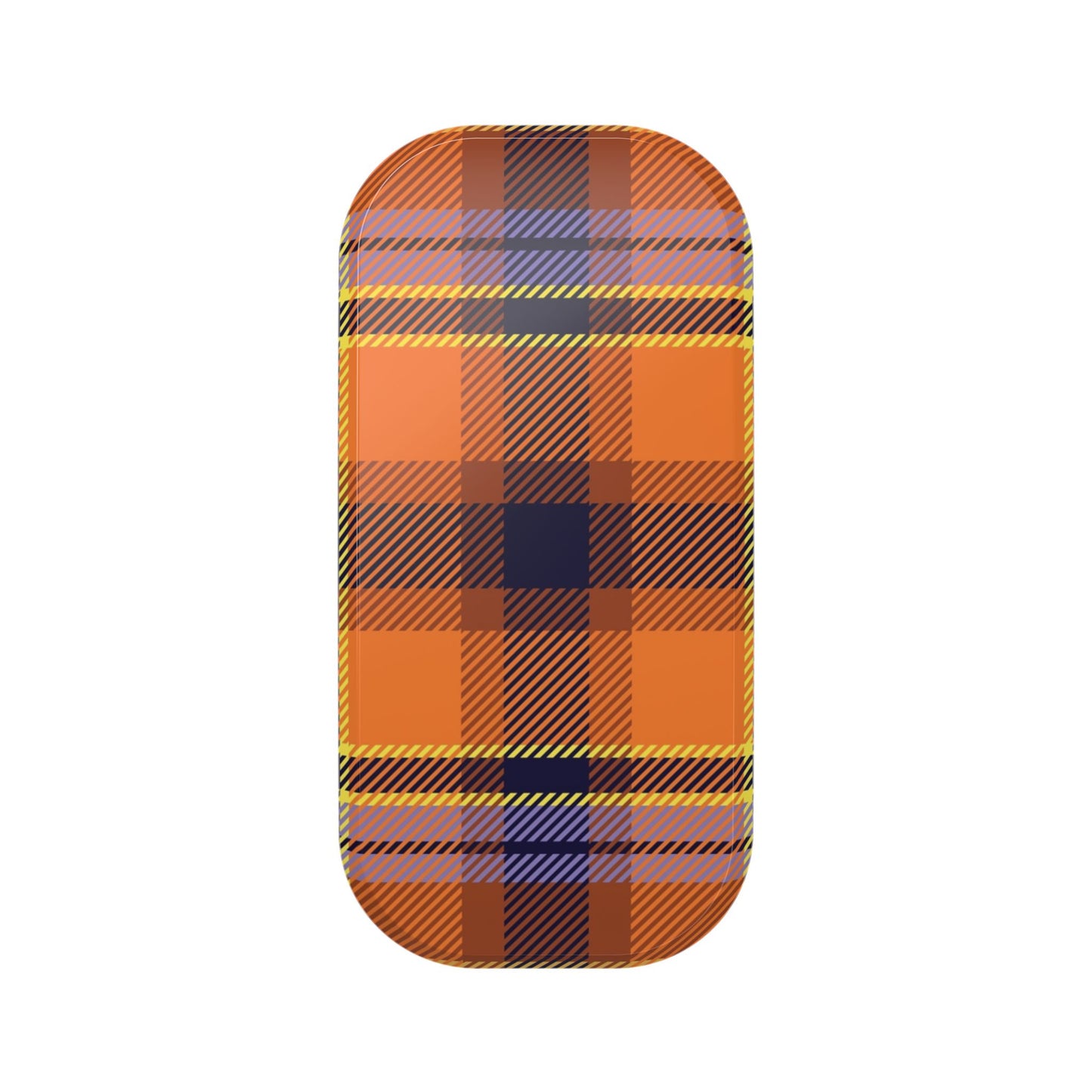 Clickit Orange Sickle Plaid Phone Stand
