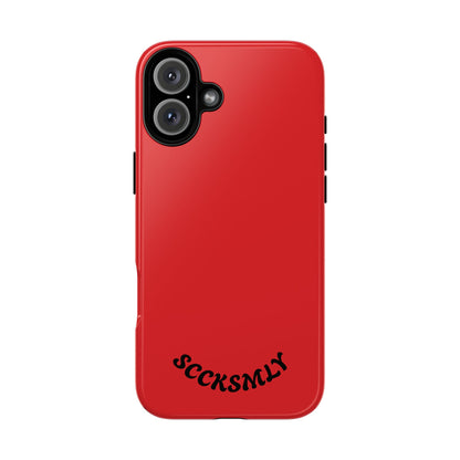 SOLID Screaming Red Tough Case for Apple