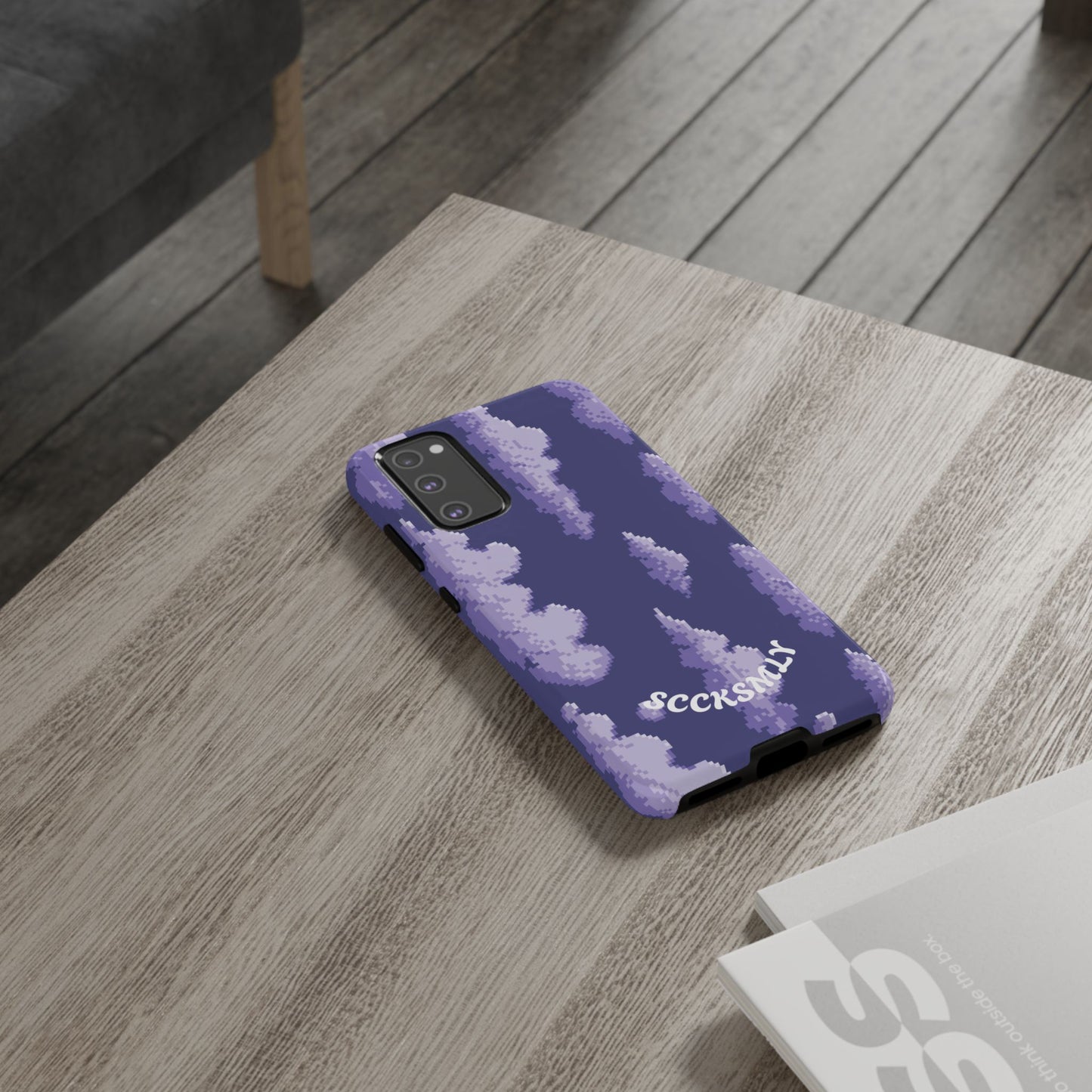 Lilac Pixel Cloud Tough Phone Case for Samsung