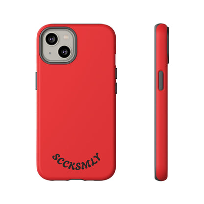SOLID Screaming Red Tough Case for Apple