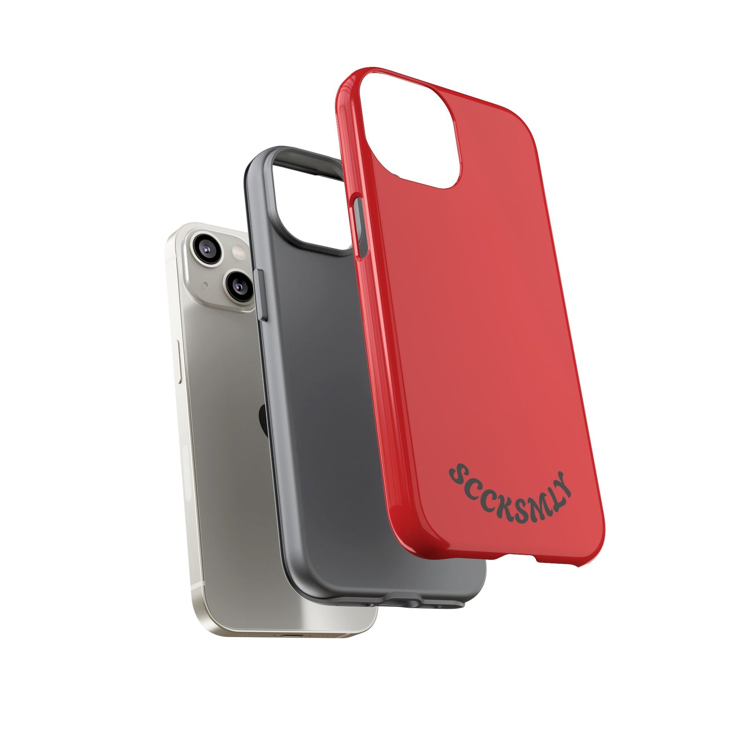 SOLID Screaming Red Tough Case for Apple
