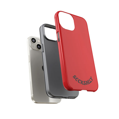 SOLID Screaming Red Tough Case for Apple