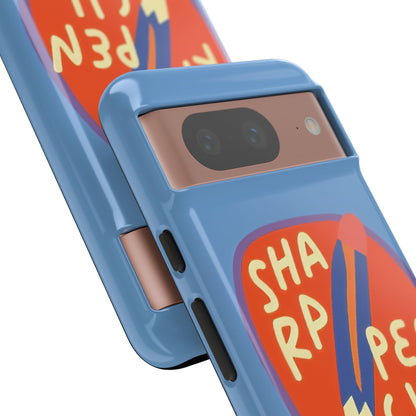 Blue "SHARPEN PENCIL" Tough Phone Case for Google Pixel