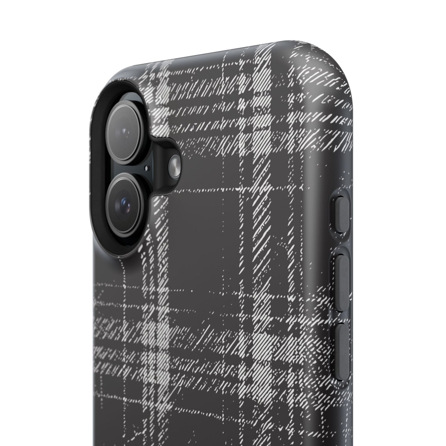 Smoky Grungy Plaid Phone Case for Apple
