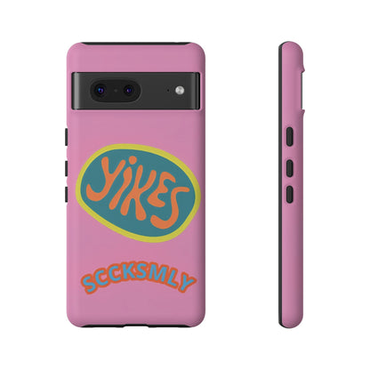 Pink "YIKES" Tough Phone Case for Google Pixel