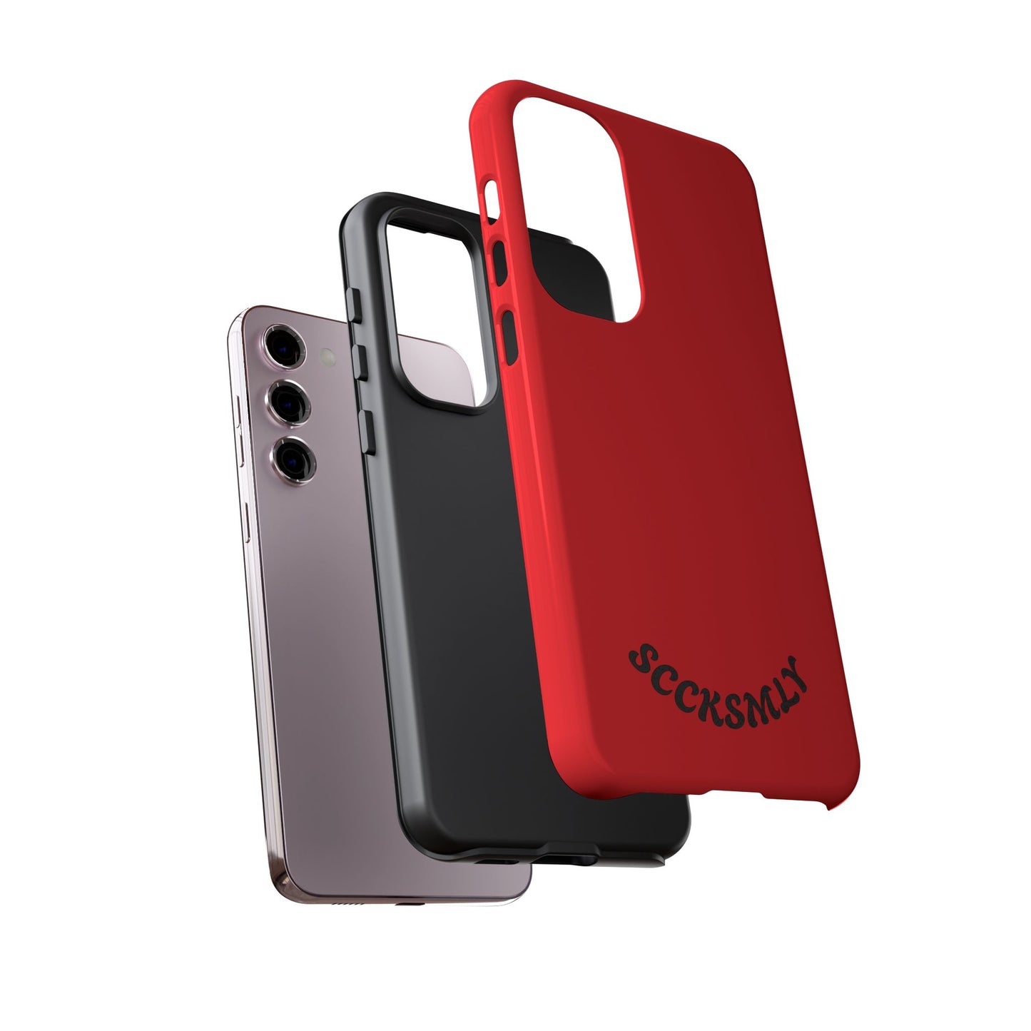 SOLID Screaming Red Tough Case for Samsung
