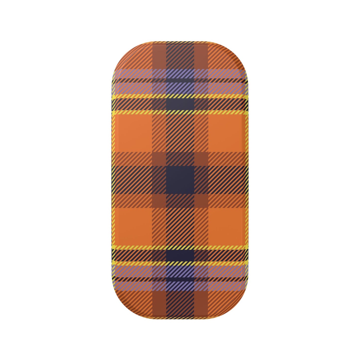 Clickit Orange Sickle Plaid Phone Stand