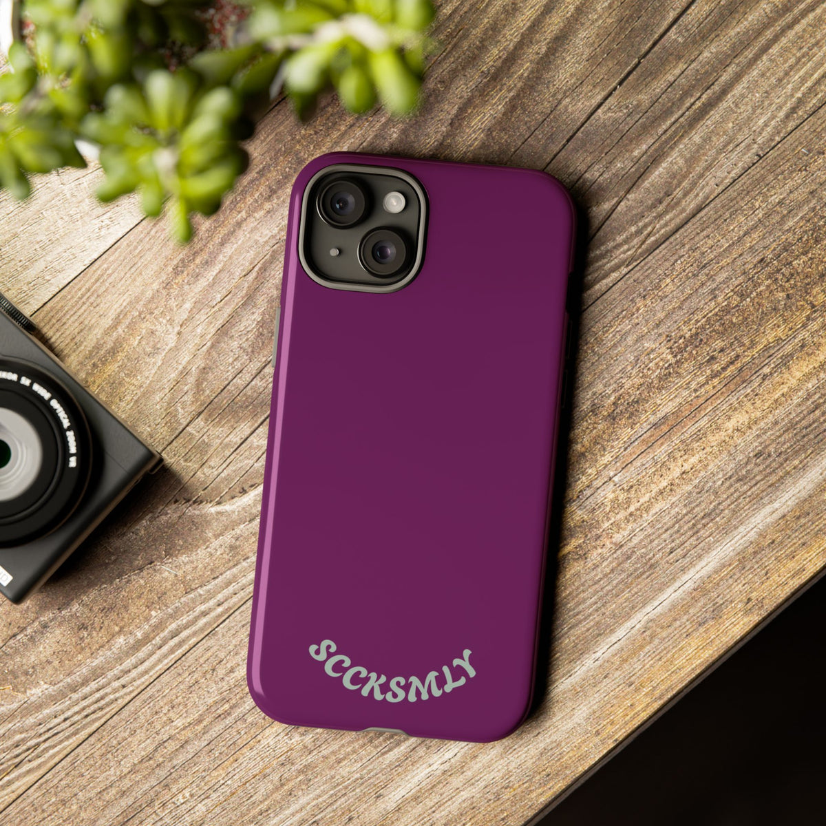 SOLID Amethyst Matte Tough Phone Case for Apple