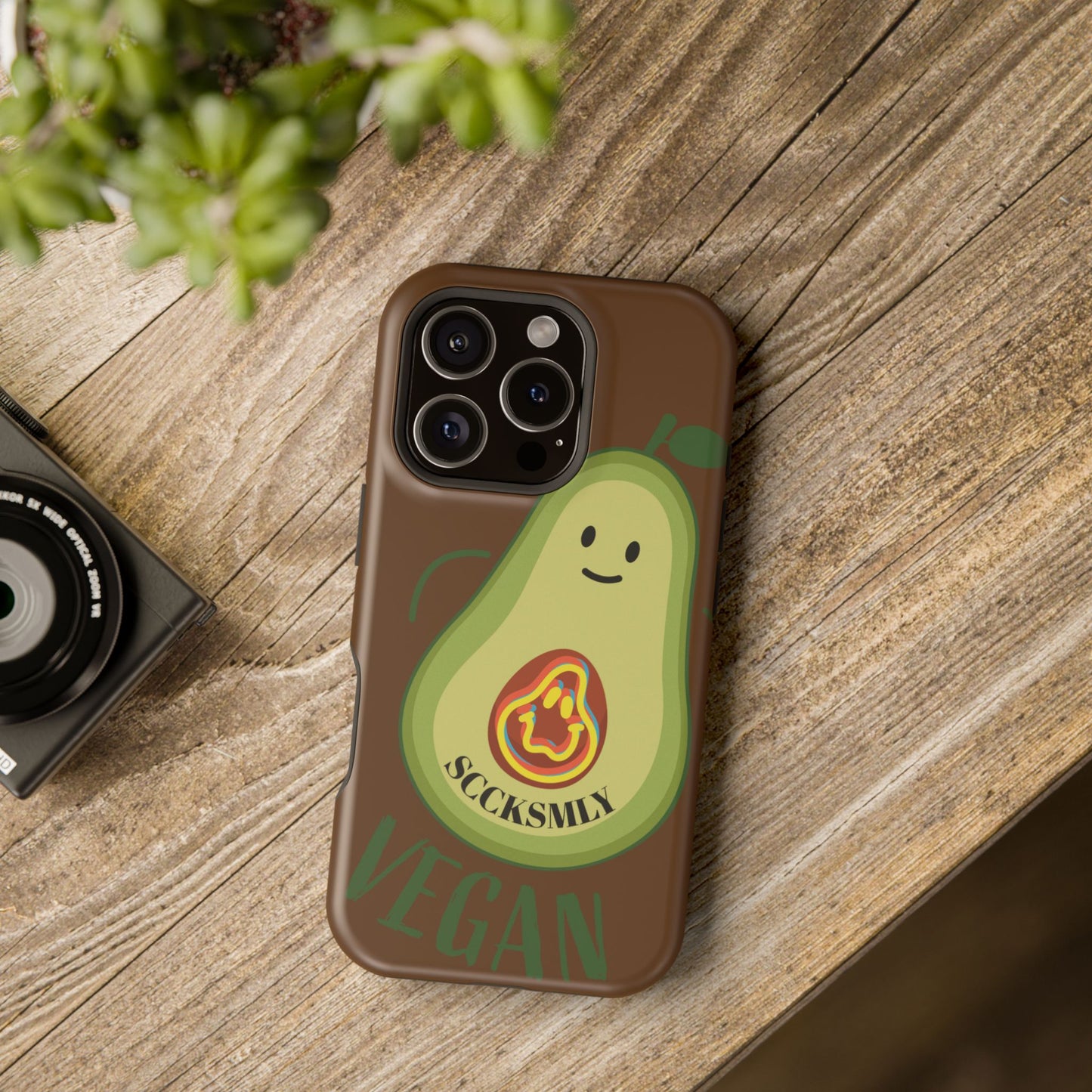 Playful Vegan Avocado Tough Phone Case Apple