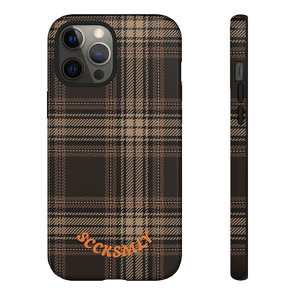Brown Bread Plaid Tough Phone Case for Apple
