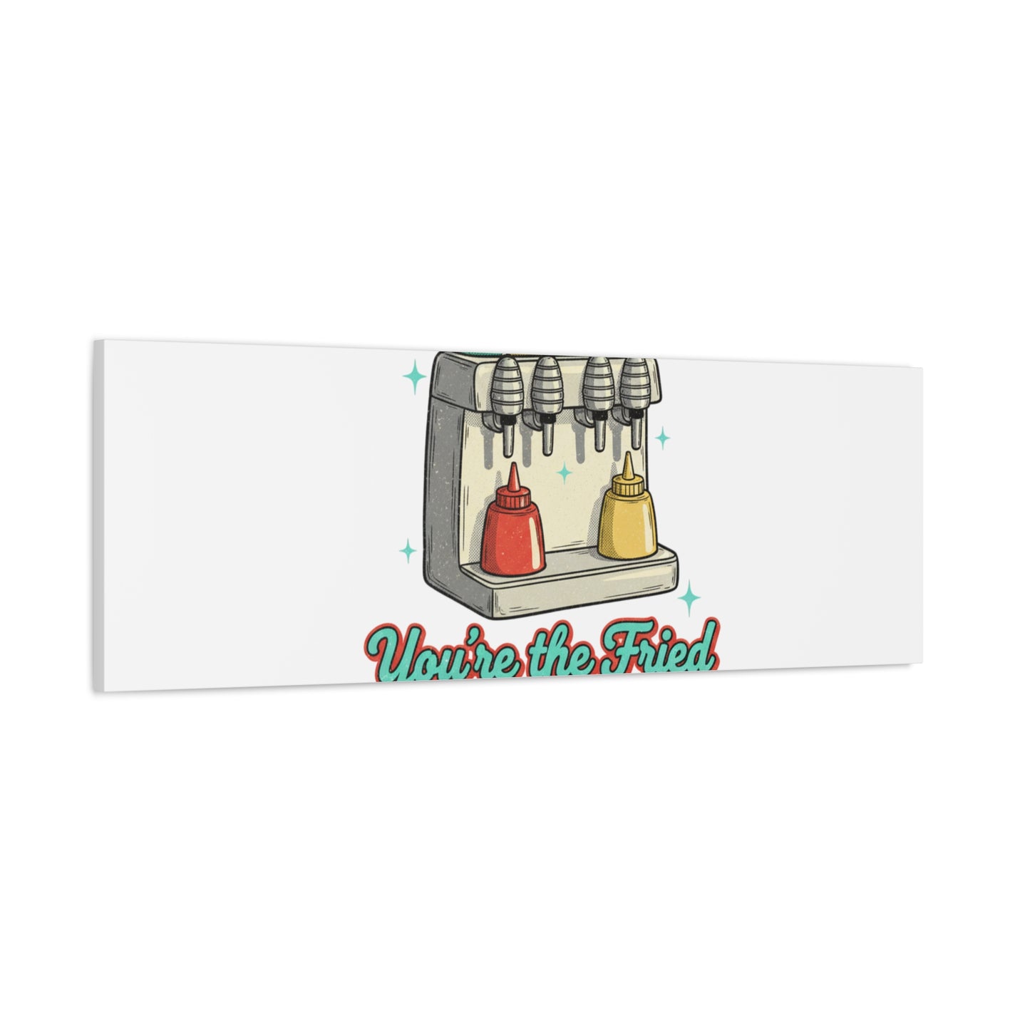 You’re the Fried to My Fries Canvas | Retro Diner Matchbook, Pantry Label Art