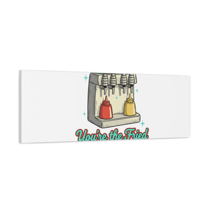 You’re the Fried to My Fries Canvas | Retro Diner Matchbook, Pantry Label Art