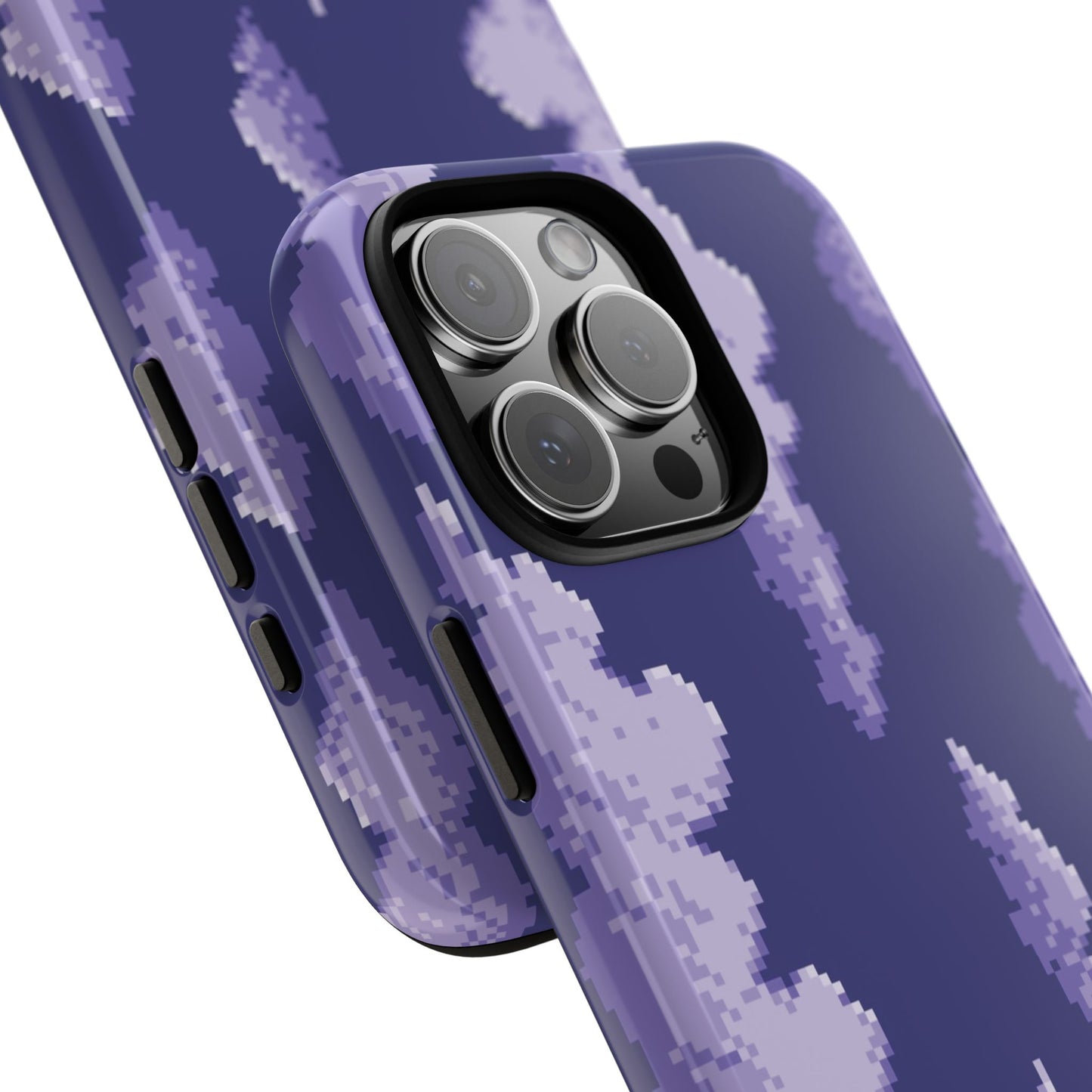 Lilac Pixel Cloud Tough Phone Case for Apple