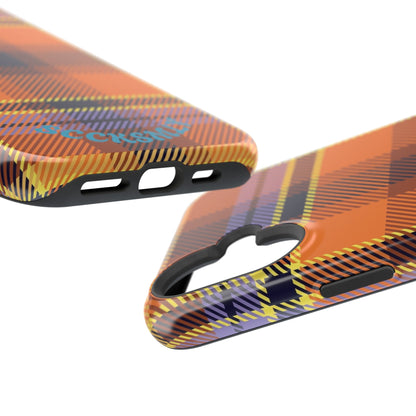 Orange Sickle Plaid  Phone Case for Apple