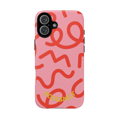 Red Candy Swirls Tough Case for Apple