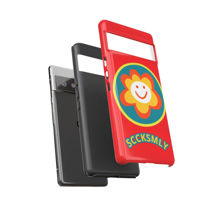 Red "SUNSHINE SMILE" Tough Phone Case for Google Pixel
