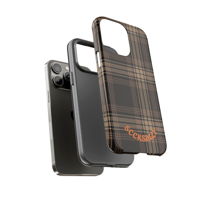 Brown Bread Plaid Tough Phone Case for Apple