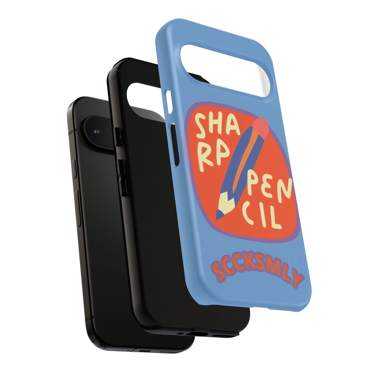 Blue "SHARPEN PENCIL" Tough Phone Case for Google Pixel