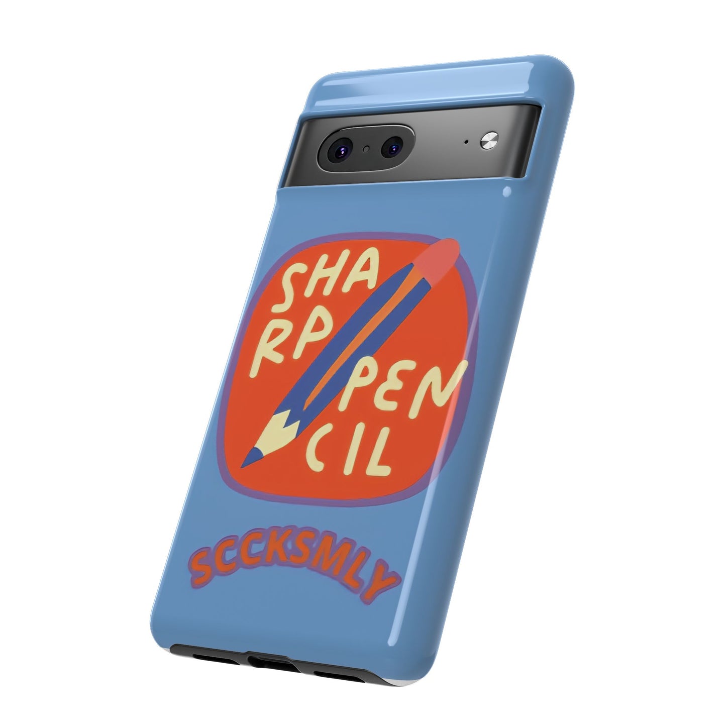 Blue "SHARPEN PENCIL" Tough Phone Case for Google Pixel