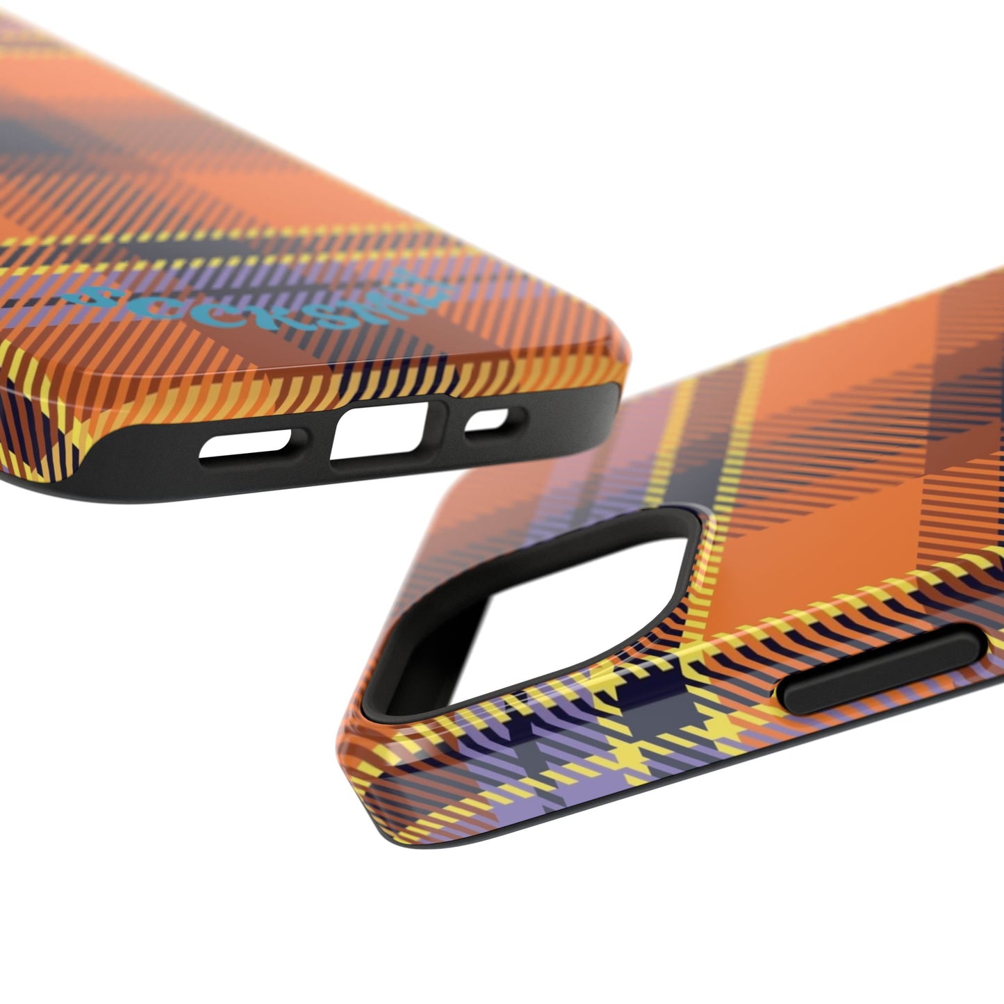 Orange Sickle Plaid  Phone Case for Apple