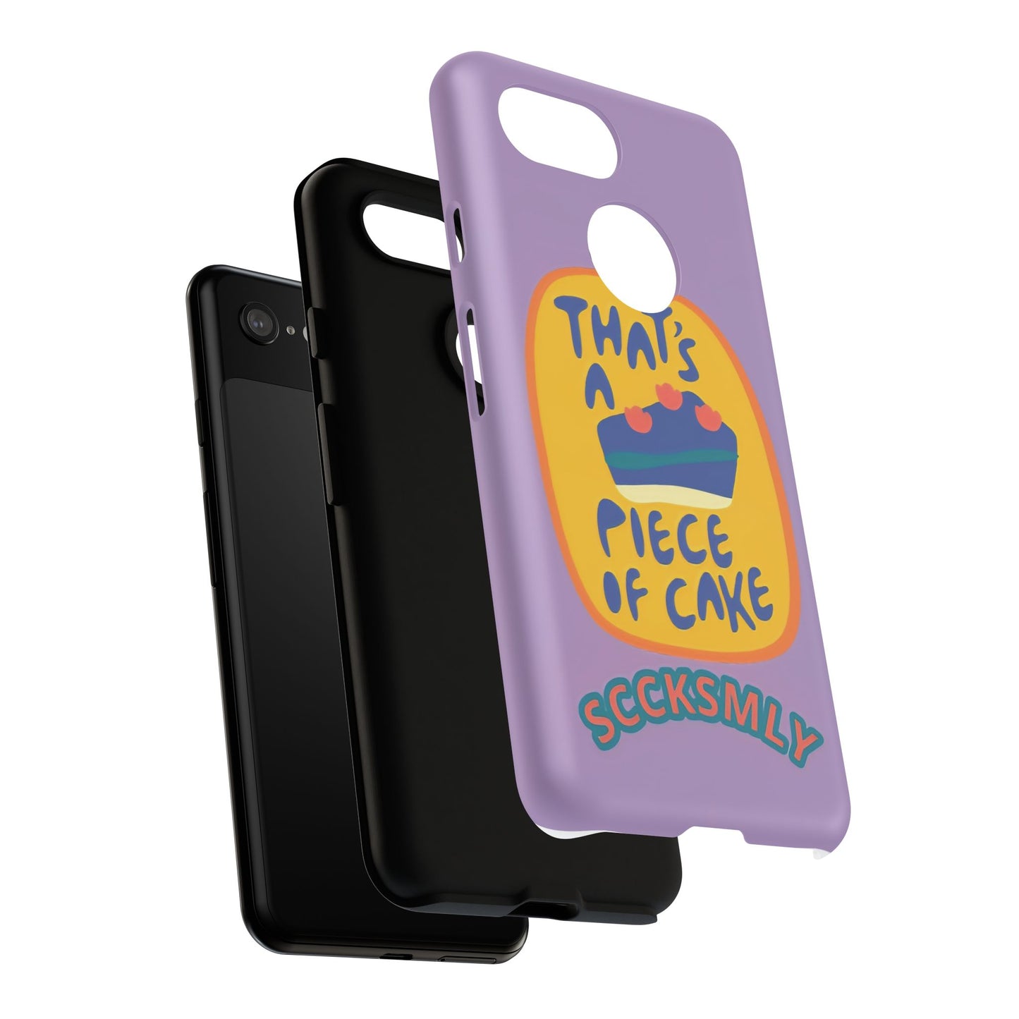 Light Purple "THAT'S A PIECE OF CAKE" Tough Phone Case for Google Pixel