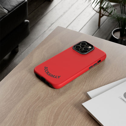 SOLID Screaming Red Tough Case for Apple
