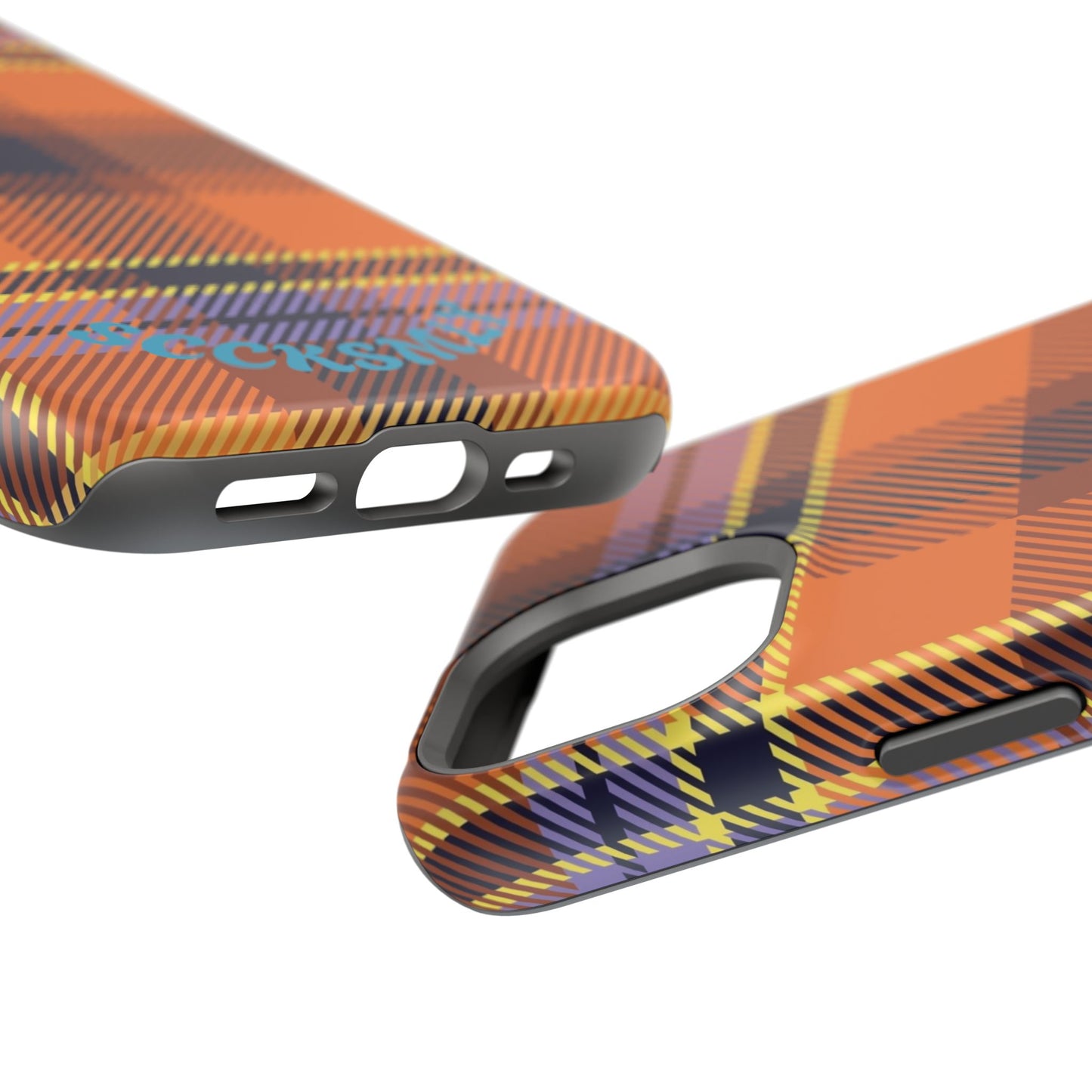 Orange Sickle Plaid  Phone Case for Apple