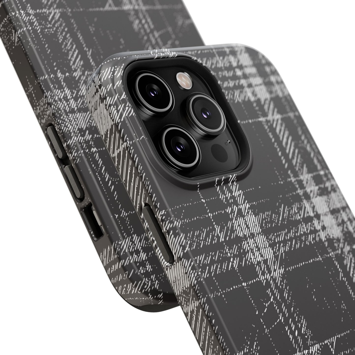 Smoky Grungy Plaid Phone Case for Apple