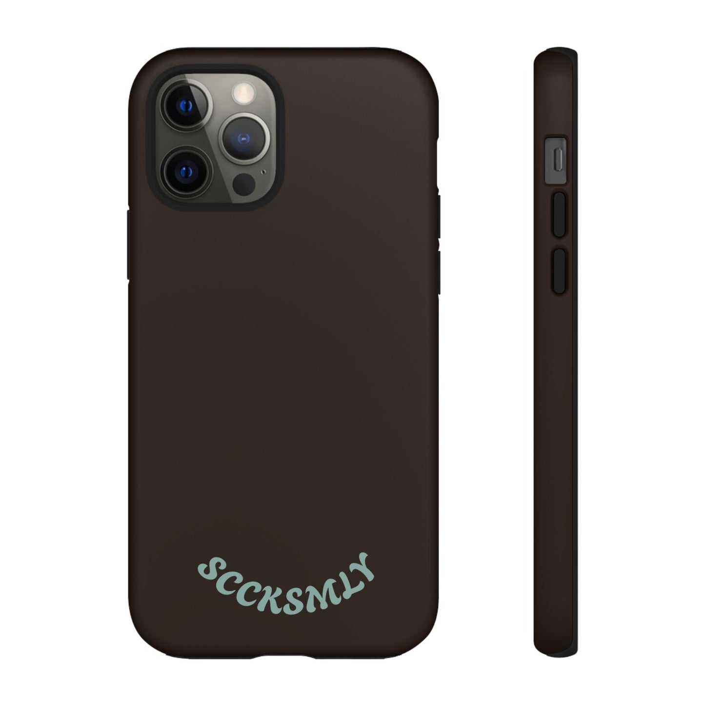 SOLID Espresso Mint Tough Phone Case for Apple