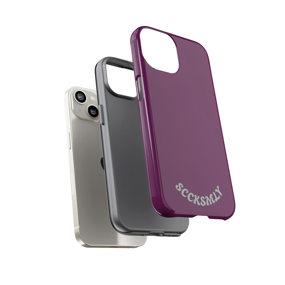SOLID Amethyst Matte Tough Phone Case for Apple