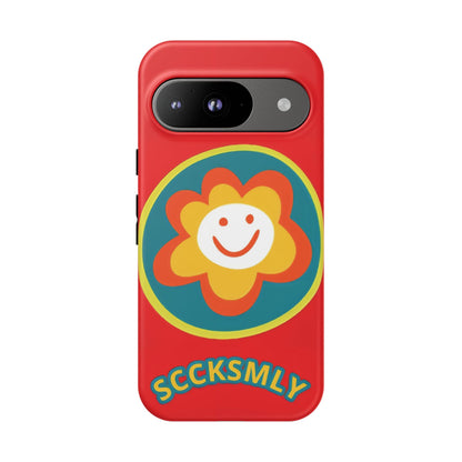 Red "SUNSHINE SMILE" Tough Phone Case for Google Pixel