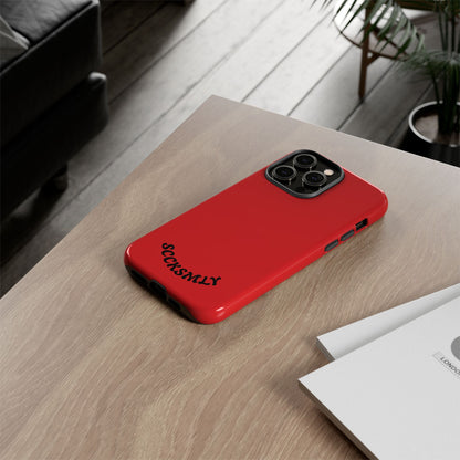 SOLID Screaming Red Tough Case for Apple