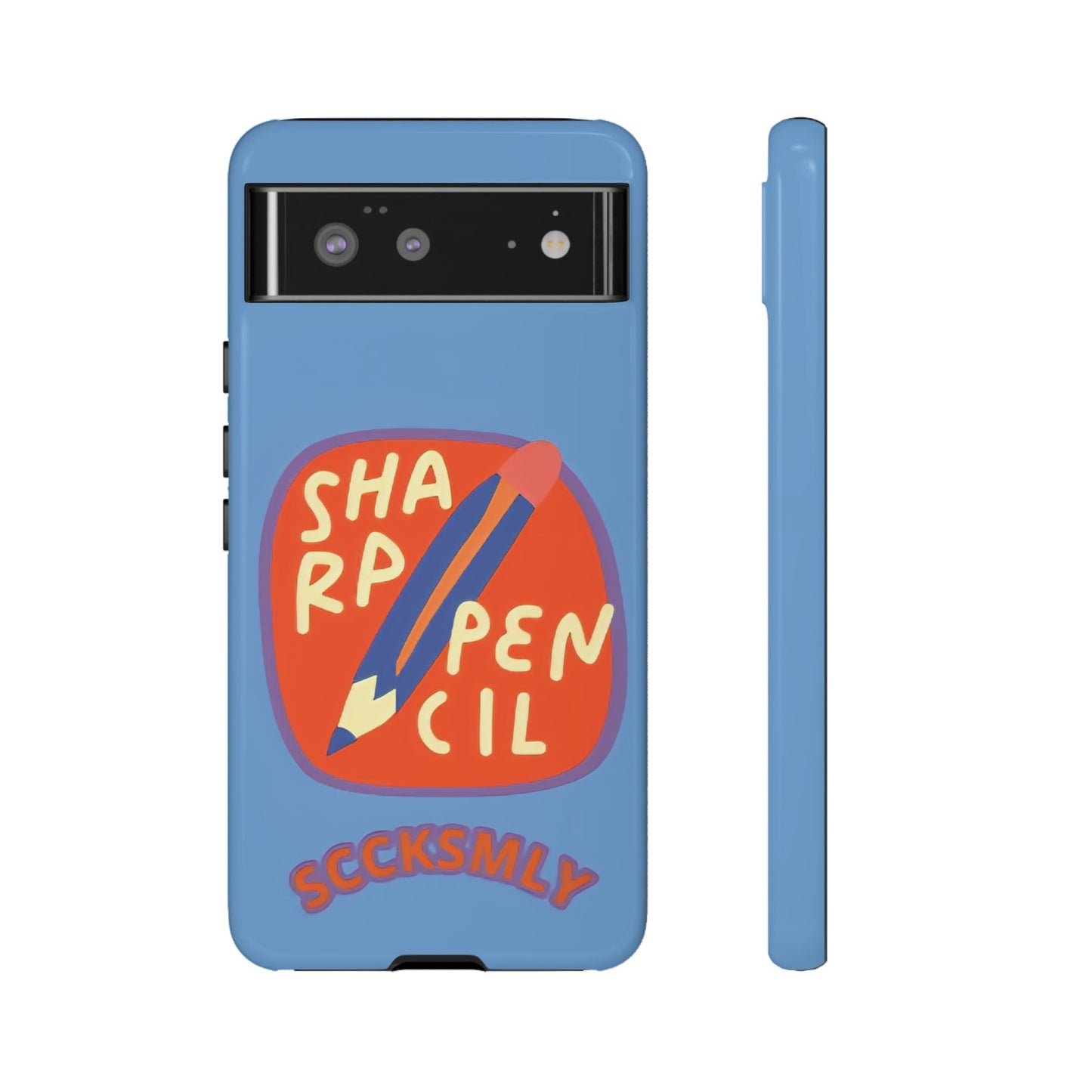 Blue "SHARPEN PENCIL" Tough Phone Case for Google Pixel