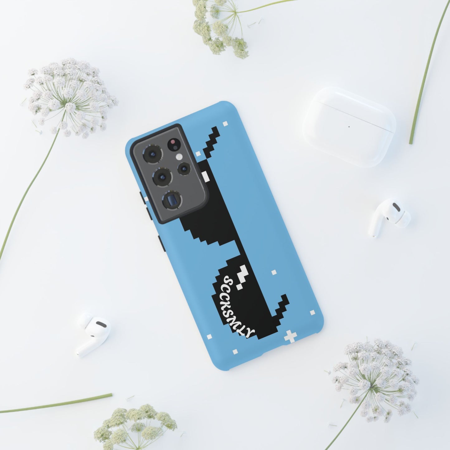 Pixel Glass Tough Phone Case for Samsung