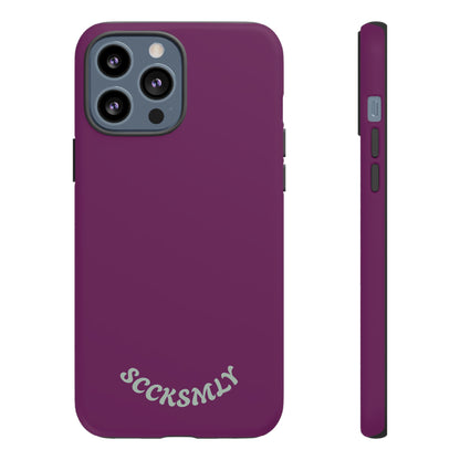 SOLID Amethyst Matte Tough Phone Case for Apple