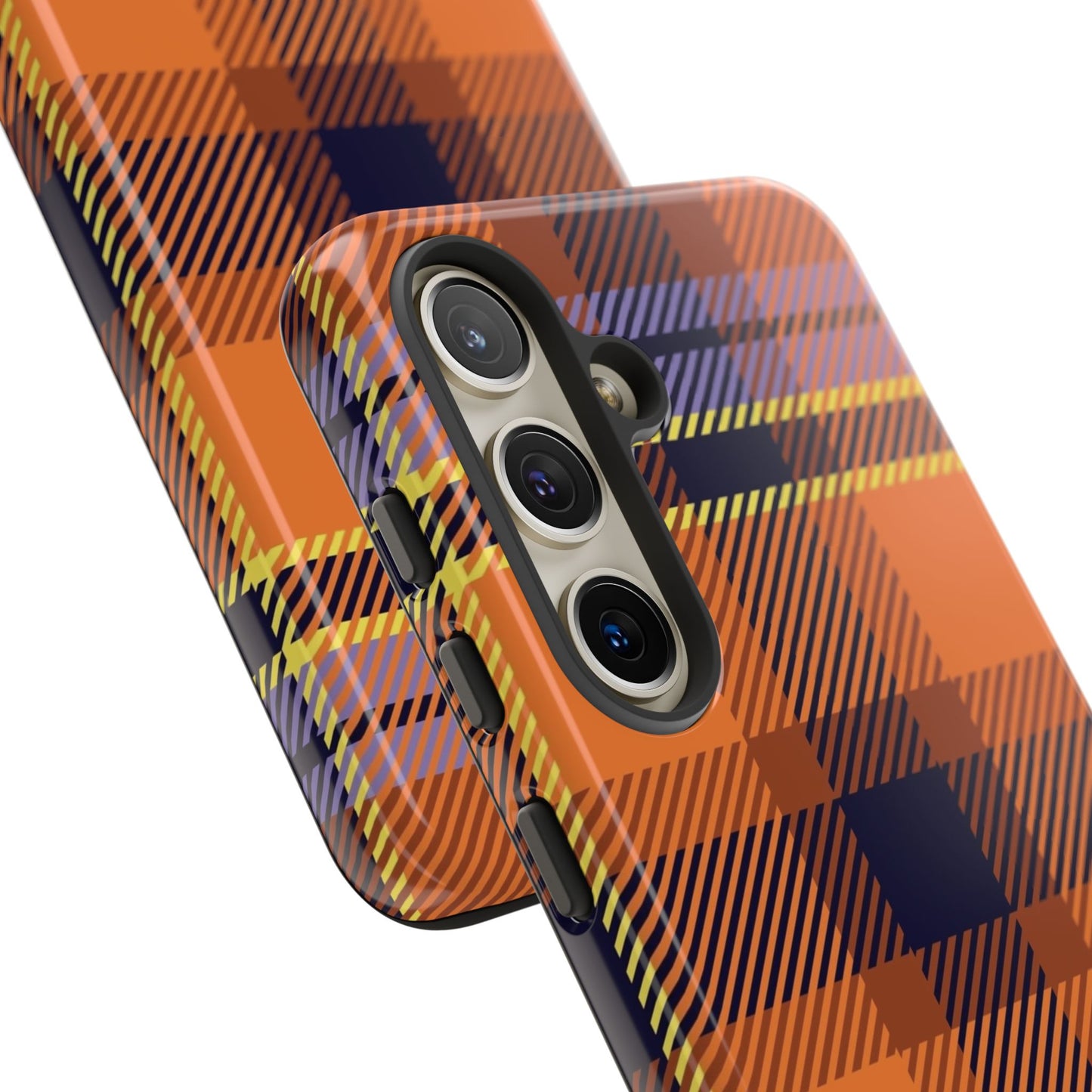 Orange Sickle Plaid Phone Case for Samsung