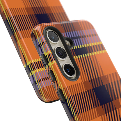 Orange Sickle Plaid Phone Case for Samsung